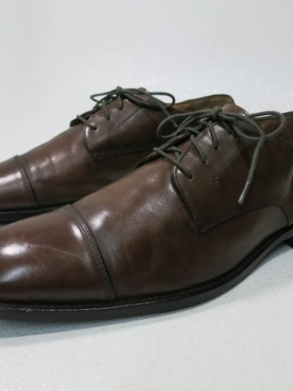 Johnston & Murphy Oil Tanned Leather Cap Toe Oxfords Footwear Shoes Men's 13 M